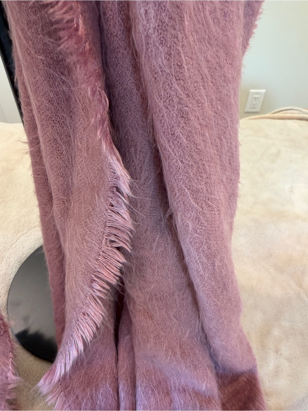 Free People Dusky Rose Fringe Wrap Scarf - Picture 4 of 5
